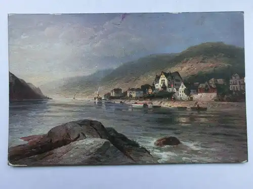 Alte AK Gemäldekarte Assmannshausen [aS861]