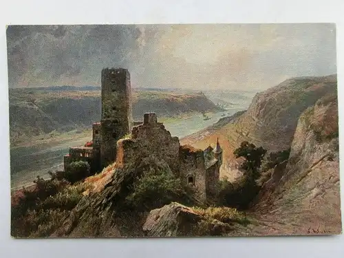 Alte AK Gemäldekarte Gutenfels [aS870]
