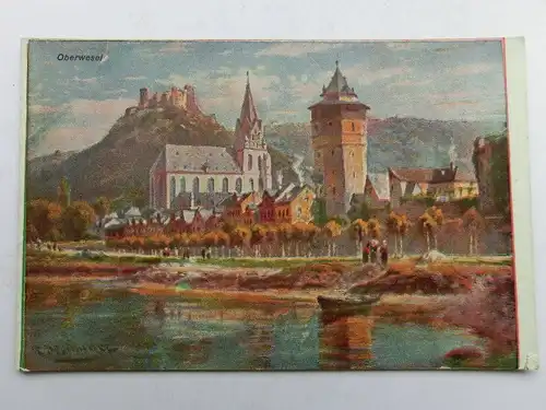 Alte AK Gemäldekarte Oberwesel [aS894]