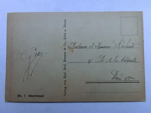 Alte AK Gemäldekarte Oberwesel [aS894]