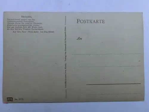 Alte AK Gemäldekarte Burg Rheinfels St. Goar [aS898]