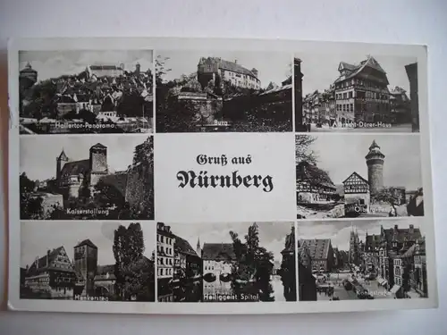 Alte AK Nürnberg Mehrbildkarte [P385]