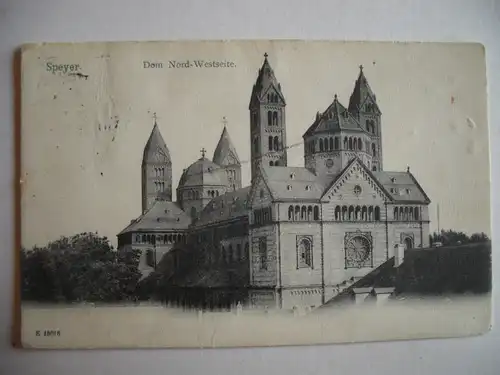 Alte AK Speyer Dom  1907 (beschädigt) [P488]