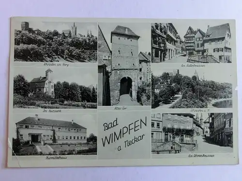 Alte AK Bad Wimpfen Mehrbildkarte 1938 [aK223]
