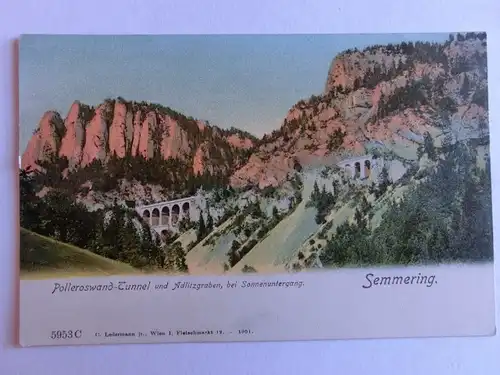 Alte AK Semmering Polleroswand um 1900 [aK258]