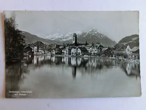 Alte AK Unterseen Interlaken m. Niesen [aK260]