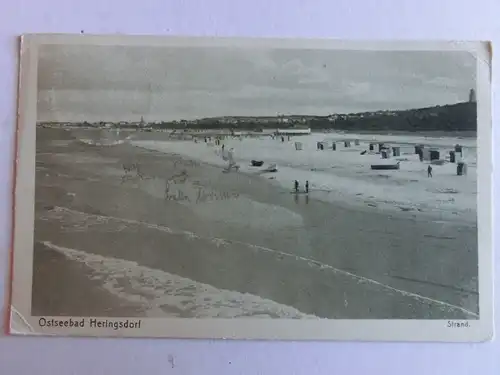 Alte AK Ostseebad Heringsdorf Strand 1925 [aK283]