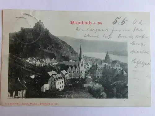 Alte AK Braubach Rhein 1902 [aK291]