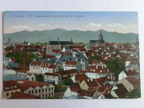 Alte AK Colmar Elsass Gesamtansicht um 1920 [aK322]