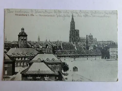 Alte AK Strassburg Elsass Gesamtansicht um 1915 [aK323]