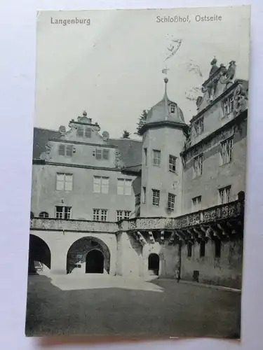 Alte AK Langenburg Schlosshof Ostseite um 1910 [aK332]