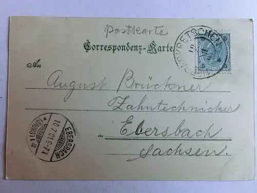 Alte AK Edmundsklamm Sächsische Schweiz 1901 Hrensko [aK333]