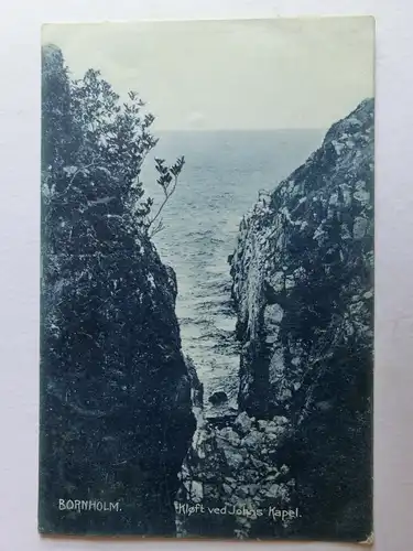 Alte AK Bornholm Kloeft ved Johns Kapel 1909 Dänemark [aK346]