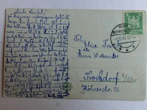 Alte AK Schreiberhau Mariental Schneegrubenbaude 1924 [aK370]