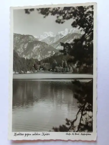 Alte AK Hechtsee gegen Wilden Kaiser Kufstein 1939 [aK382]