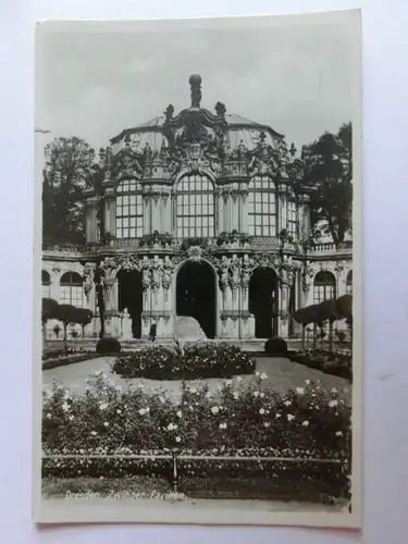 Alte AK Dresden Zwinger Pavillon 1928 [aK384]