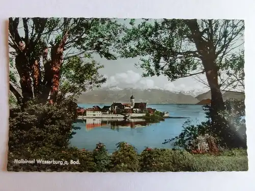 Alte AK Wasserburg Bodensee 1957 [aK447]