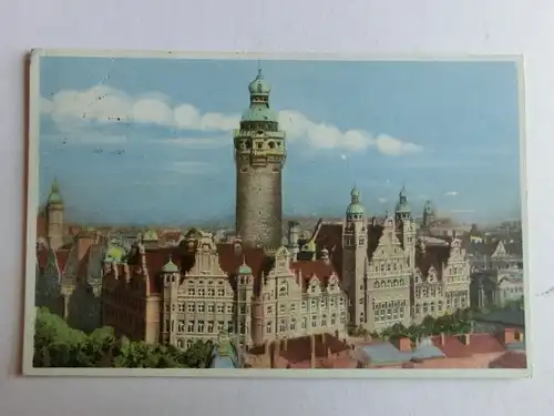 Alte AK Leipzig Neues Rathaus 1947 [aK468]