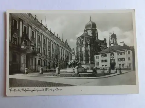 Alte AK Passau Residenzplatz um 1930 [aK471]