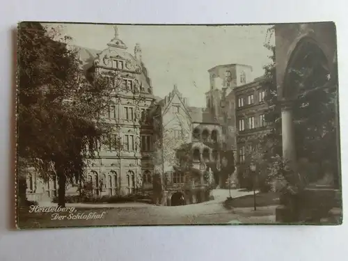 Alte AK Heidelberg Der Schlosshof 1931 [aK538]