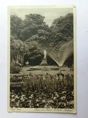 Alte AK Bad Ems Kaiser Wilhelm Denkmal um 1940 [aK557]