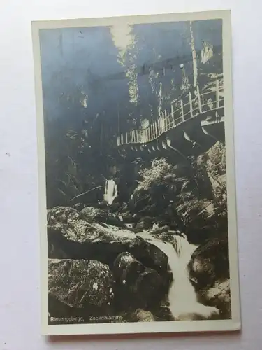 Alte AK Riesengebirge Zackelklamm Böhmen um 1930 [aK561]