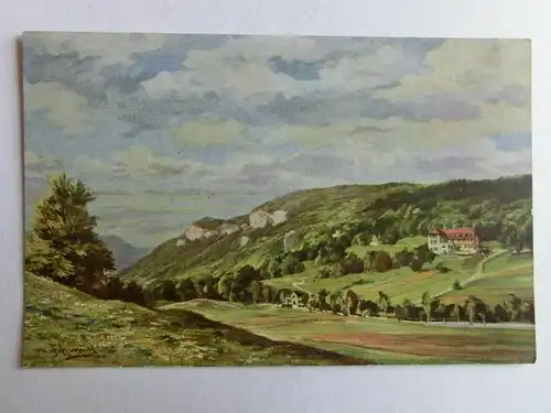 Alte AK Gemäldekarte Traifelbergfelsen Schönberg Traifelberg um 1925 [aK568]