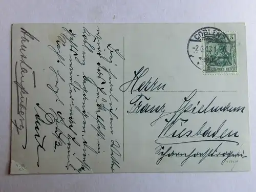 Alte AK Coblenz Koblenz Schloß 1913 [aK582]