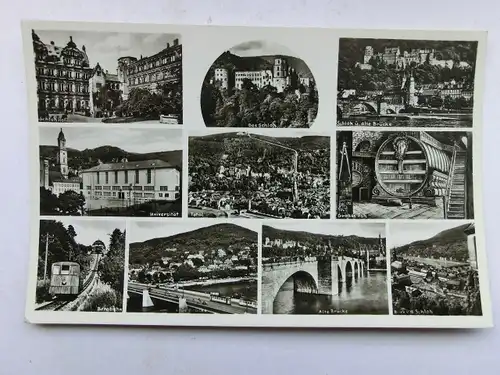 Alte AK Heidelberg Mehrbildkarte [aS902]