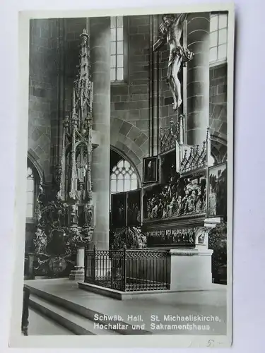 Alte AK Schwäbisch Hall St. Michaeliskirche Inneres [aS903]
