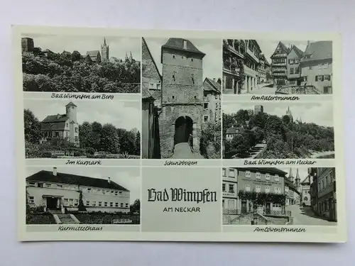 Alte AK Bad Wimpfen Mehrbildkarte [aS904]