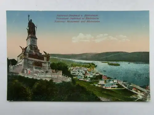 Alte AK Rüdesheim Nationaldenkmal [aS937]