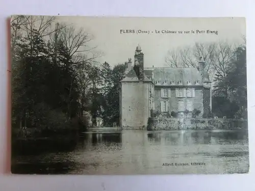 Alte AK Flers Orne Le Chateau vu sur le Petit Etang [aM349]