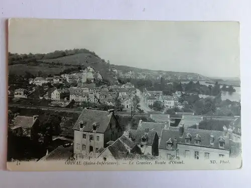 Alte AK Orival (Seine Inferieure Le Gravier Route d’Oissel [aM364]