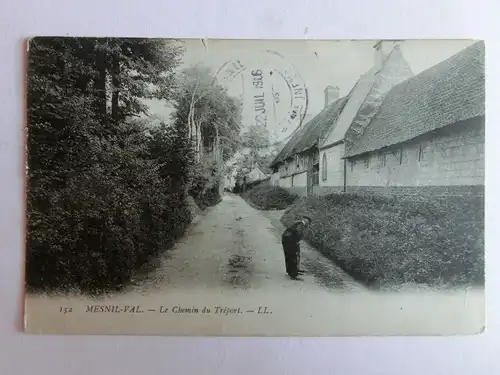 Alte AK Mesnil Val Le Chemin de Treport [aM369]