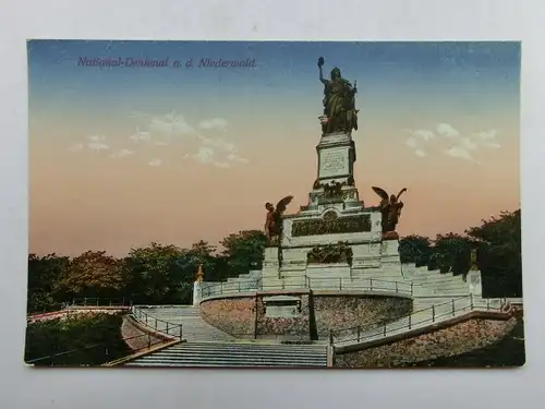 Alte AK Rüdesheim Nationaldenkmal Niederwald [aS989]