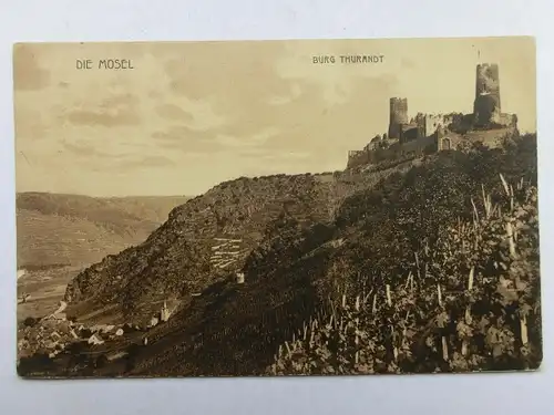 Alte AK Die Mosel Burg Thurandt [aS1000]