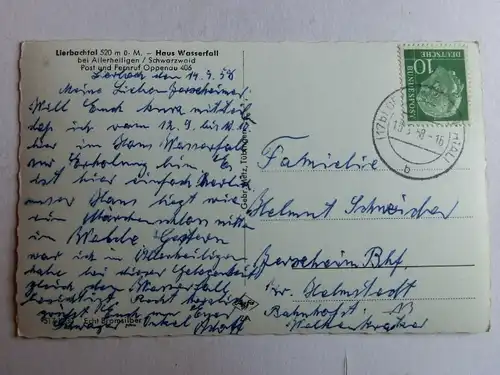 Alte AK Allerheiligen Schwarzwald Tracht Mehrbildkarte 1958 [aK595]