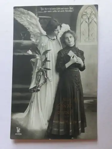 Alte AK Grußkarte Konfirmation Engel  1910 [aK683]