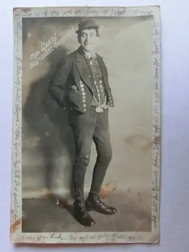 Alte AK Max Lampl Bayrischer Humorist (Stark fleckig) [aK687]