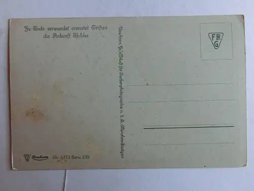 Alte AK Gemäldekarte Gg. Mühlberg Tristan Sage [aK722]