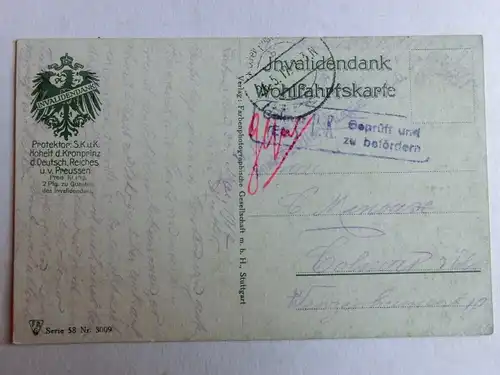 Alte AK Invalidendank Wohlfahrtskarte Bauernhaus 1914 [aK757]