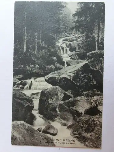Alte AK Steinerne Renne Wernigerode Harz 1929 [aK792]