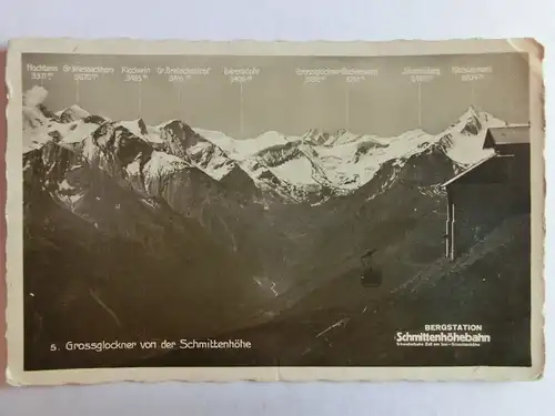 Alte AK Großglockner von der Schmittenhöhe 1938 [aK849]