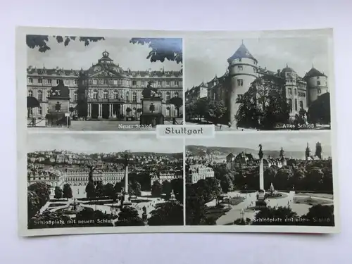 Alte AK Stuttgart Mehrbildkarte [aO921]
