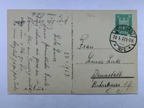 Alte AK Stuttgart Rossebändiger i. d. Anlagen [aO924]