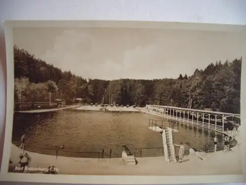 Alte AK Bad Rastenberg Schwimmbad Freibad [aC43]