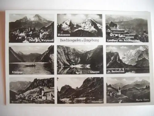 Alte AK Berchtesgaden Umgebung Mehrbildkarte [aC58]