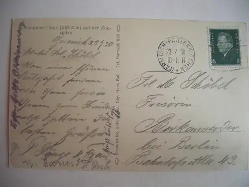 Alte AK Zugspitze Münchner Haus [aC59]