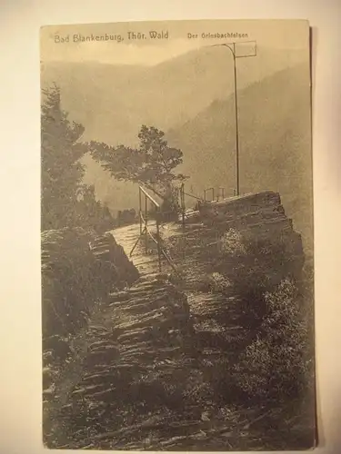 Alte AK Bad Blankenburg Griesbachfelsen  um 1920 [aC203]